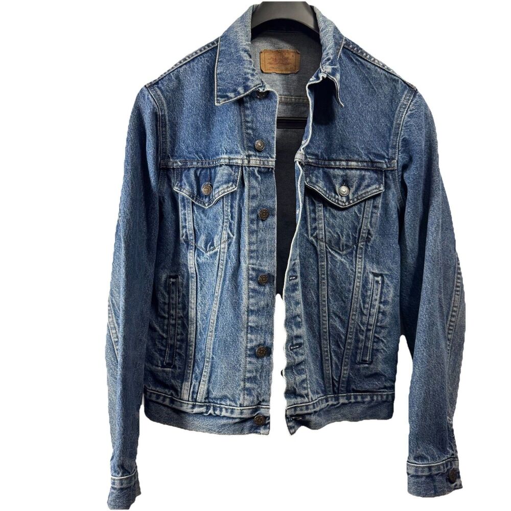 Levis Denim Trucker Jacket 71506 Sz 40L Levi Strauss & Co Made in USA Vintage